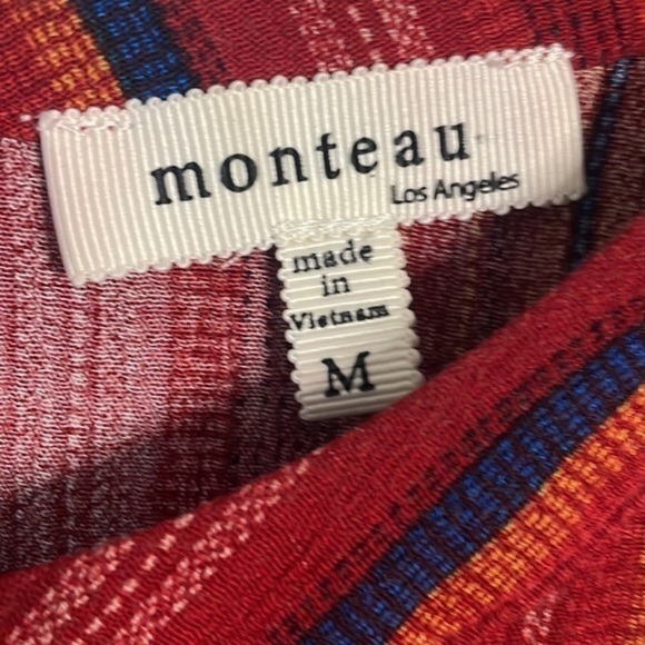 Monteau top Large red bohemian top - Picture 3 of 5